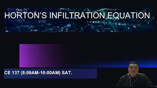 CE 137 (8:00-10:00AM) SAT. HORTON'S INFILTRATION EQUATION GROUP 7
