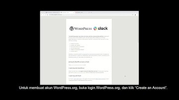 Indonesian language: Set up a WordPress.org and Slack account for the Make WordPress Channel