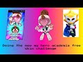 Doing the new my hero academi free skin challenge 