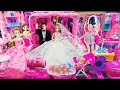 18 Minutes Satisfying Unboxing Wedding Princess Bedroom Wardrobe Dress Up Playset ASMR Review Toys