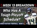 Week 13 Wide Receiver Breakdown || Who Has a Tough Playoff Schedule? || 2020 Fantasy Football Advice