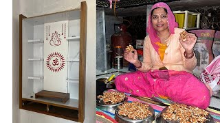 Nye Ghar Ka Mandir Mungaphali Ki Chhiki Recipe Masti Vlog Video