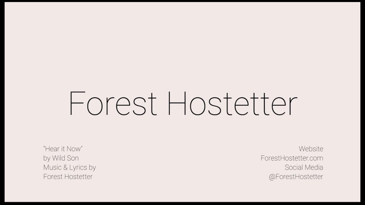 Forest Hostetter Official Demo Reel