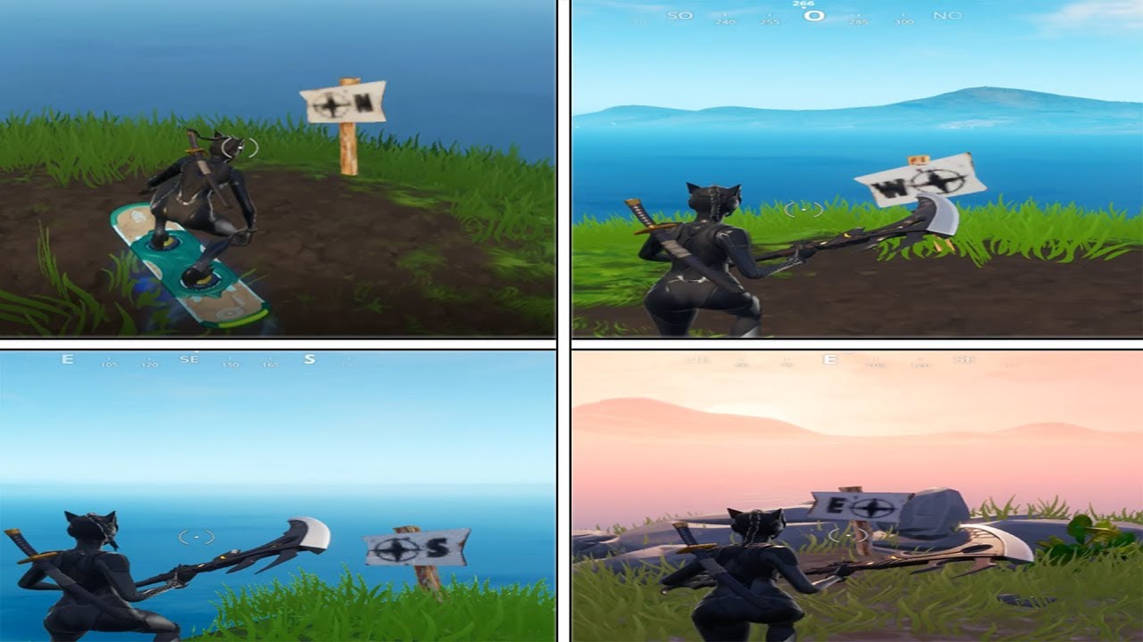 visite les points les plus au nord au sud a l est et a l ouest de l ile sur fortnite - fortnite les points les plus au nord