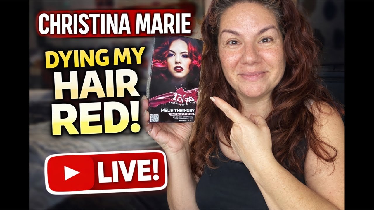 CHRISTINA MARIE is LIVE!Let’s catch up while I go RED with Splat Midnight Ruby — no bleach needed!