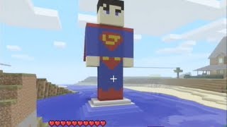 Minecraft: Superman Statue Complete Build Xbox 360 Edition