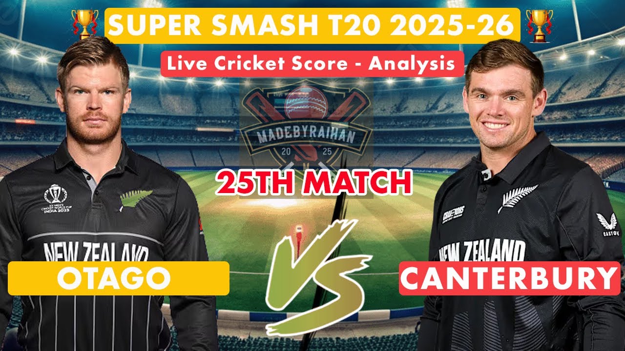 Super Smash | Otago Volts Vs Canterbury Kings | Match Abandoned | 25th Match | 21st Jan 2026