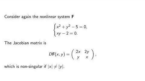 Ch07n2: Systems of Non-linear Equations; Newton iterations.