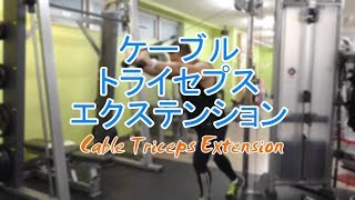 ケーブルトライセプスエクステンションのやり方やフォーム・重量設定