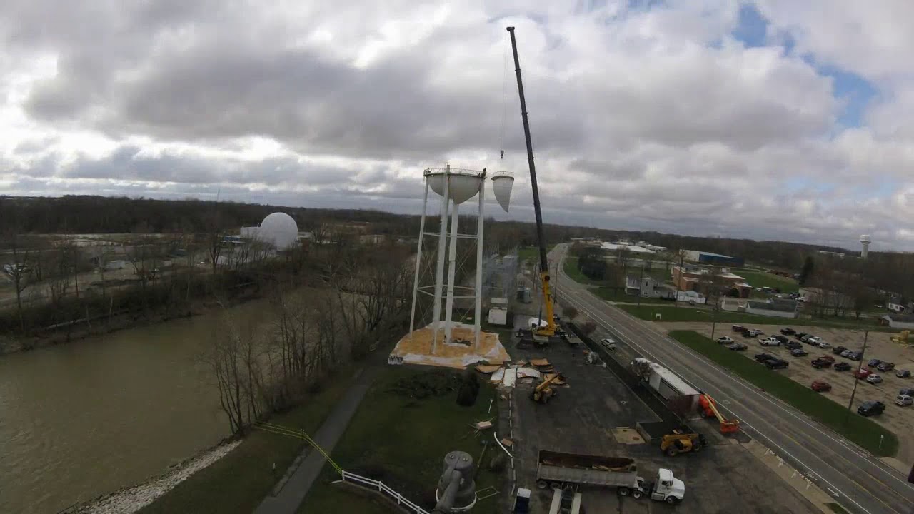 South Main St water tower demolition 2018 YouTube
