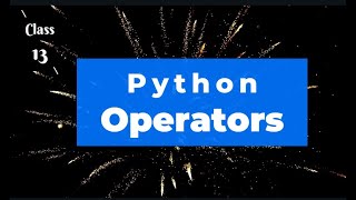 Python Tutorial | Operators | Hindi | Urdu | Lunar Computer College