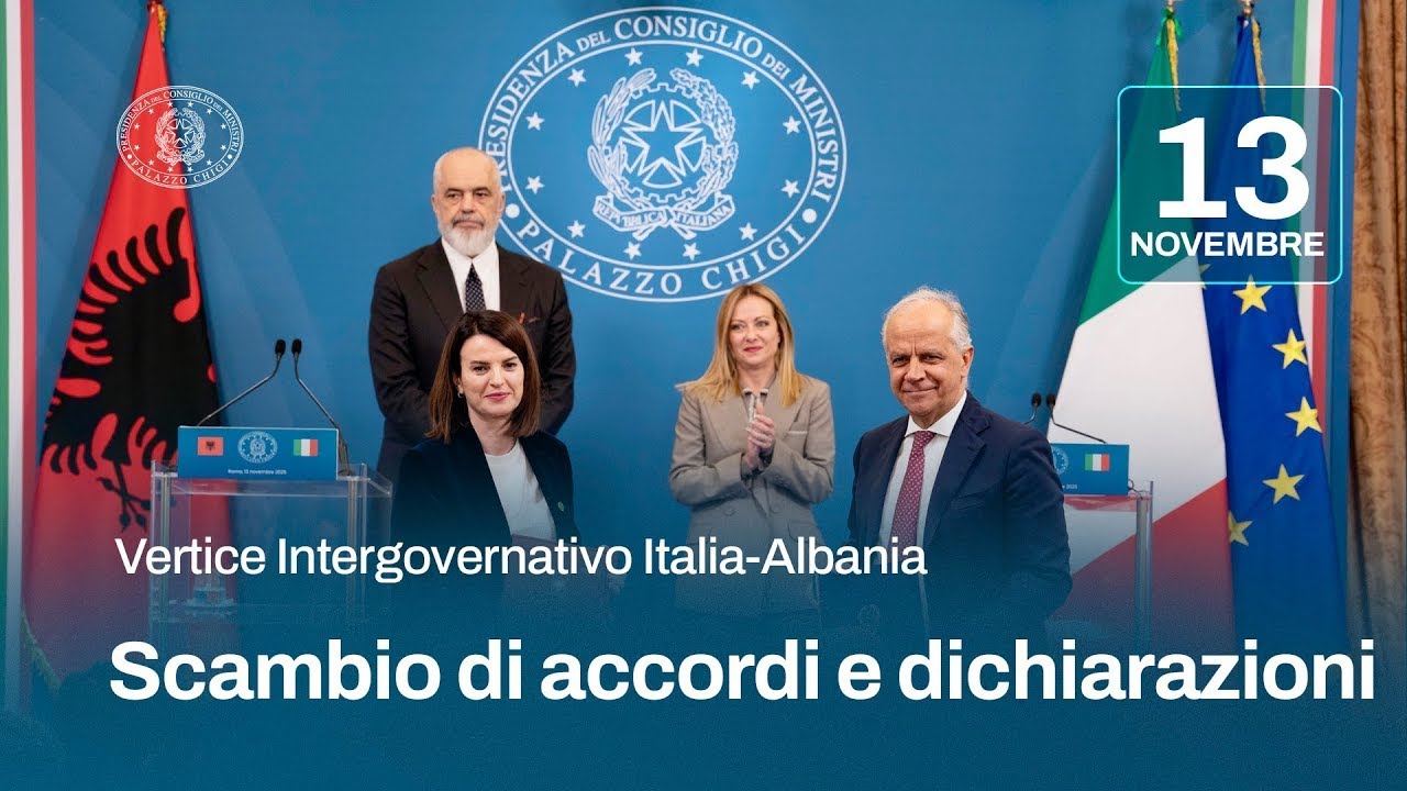 Vertice Intergovernativo Italia-Albania, scambio di accordi e dichiarazioni alla stampa - LIS