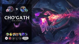 Cho'Gath Bot vs Ezreal - KR Master Patch 12.19