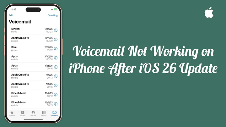 Voicemail Not Working on iPhone After iOS 26.2 Update (Fixed)