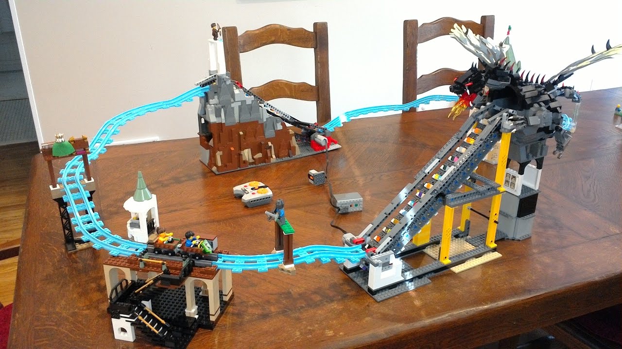 motorized lego pirate roller coaster