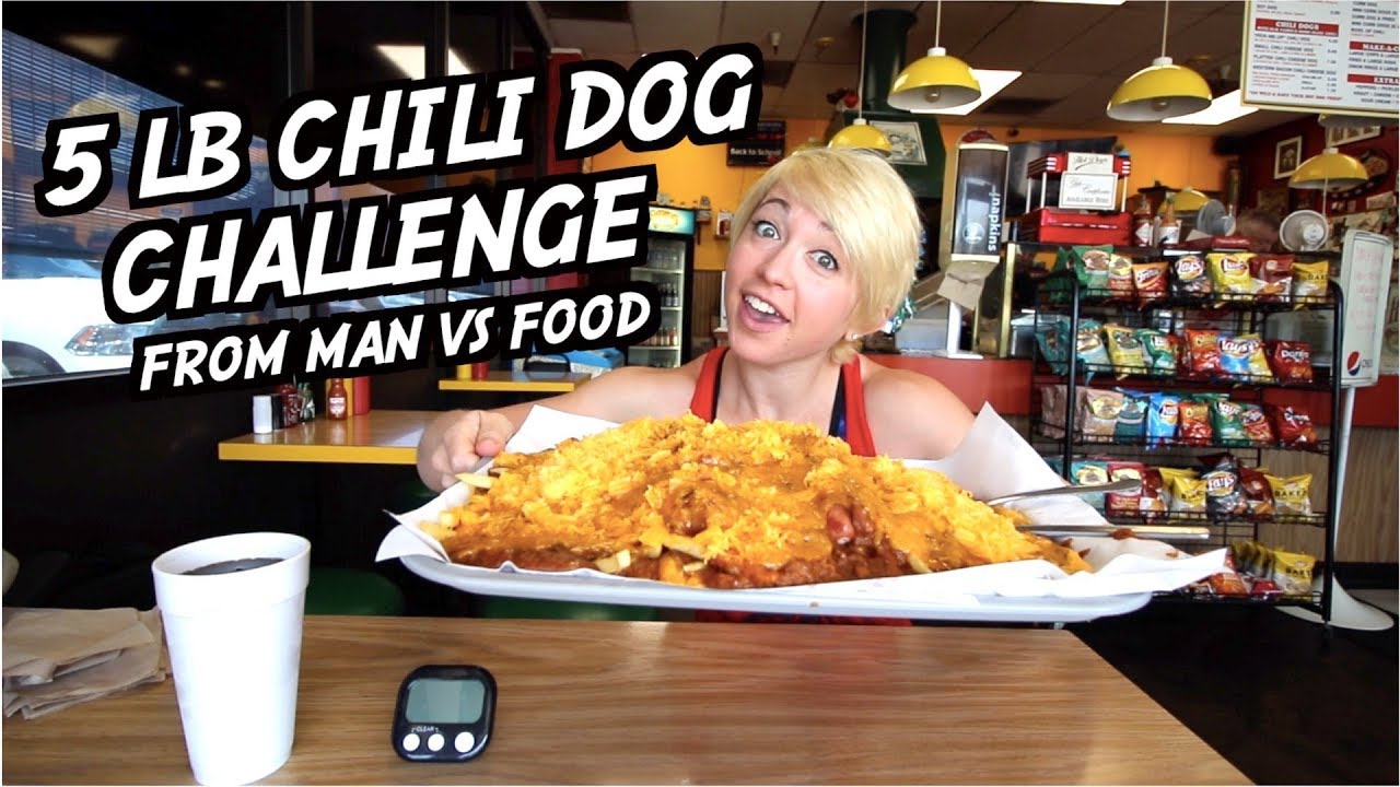 LEGENDARY 5 LB CHILI DOG CHALLENGE AS SEEN ON MAN VS FOOD YouTube
