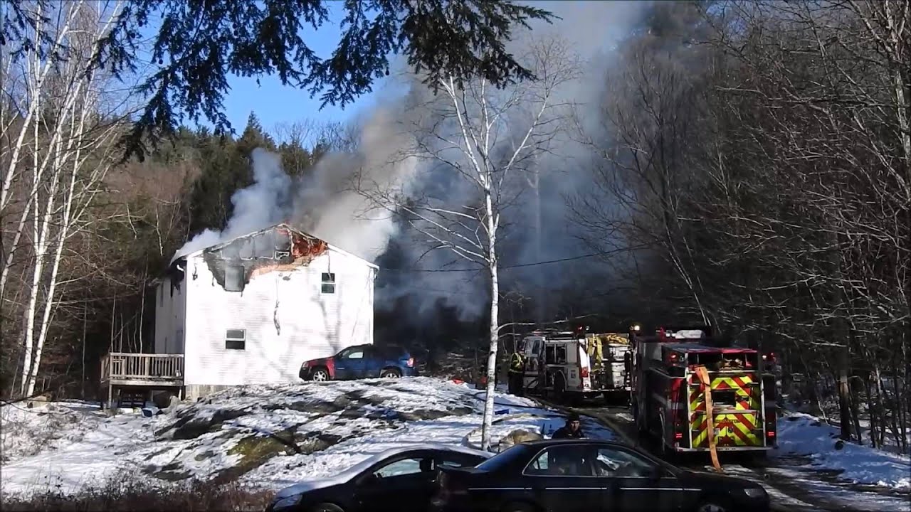 Thru the ROOF Fully Involved House Fire earlier this morning in