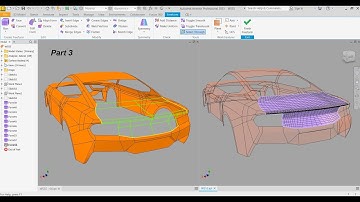 Spline - Surface - Freeform / Mustang / Inventor Studio / Part 3