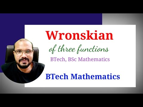 Wronskian of three functions | Differential Equations - YouTube