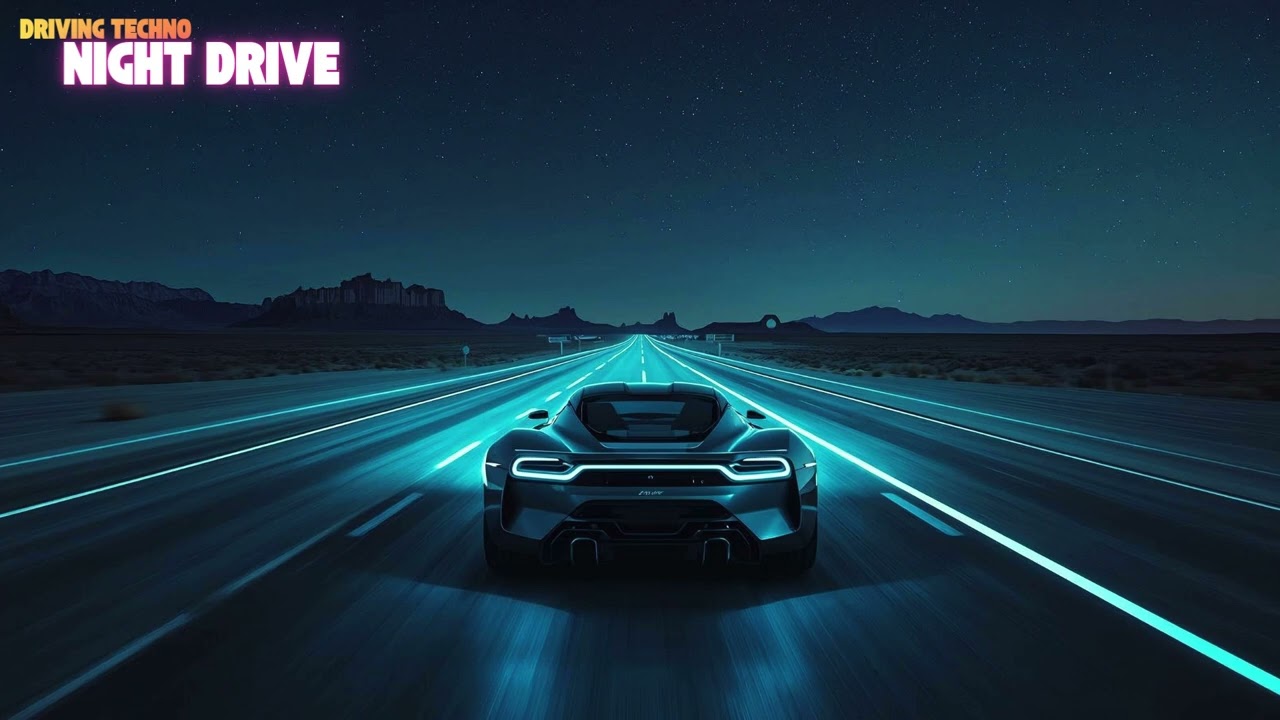 City Night Drive — Silent Acceleration - Driving Techno - Night Focus