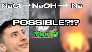 Can I make SODIUM From SALT?!? Part two: the sodium