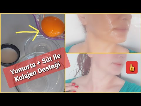 BUNU SÜR-YÜZÜNÜ GER👍KOLAJEN DESTEĞİ VEREN MASKE,YUMURTA+SÜT İLE GENÇLEŞ