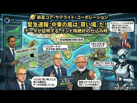 【緊急速報】インド株は絶好の『買い場』だ！中東の嵐を利益に変える、新星コア・サテライト・コーポレーションの投資戦略。