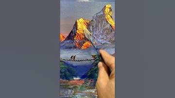 Palette knife bob Ross style painting #art #painting #bobross