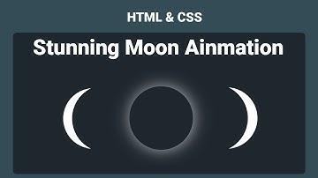 🌙 Moon Animation Tutorial: Create a Stunning Night Sky Effect with HTML & CSS | MZCode01 🚀 #css