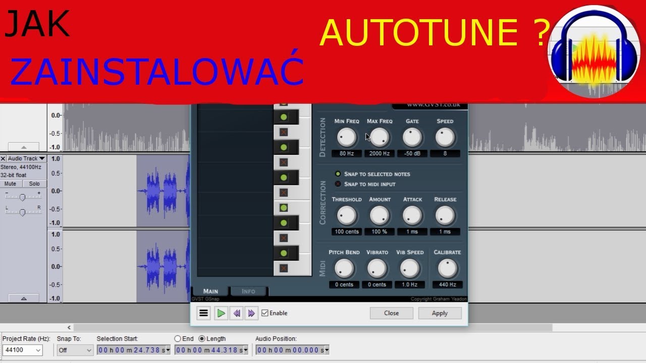 PORADNIK - JAK MIEĆ AUTOTUNE CAŁKOWICIE ZA DARMO W PROGRAMIE AUDACITY - Gsnap CZYTAĆ OPIS