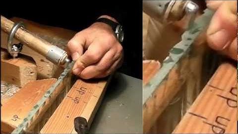 Glass slab knapping (1/2): KnappingDutchman-jig: