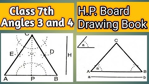 Class 7th Angles 3 and 4 H.P. Board Drawing Book