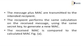 MAC | Cryptography and System Security