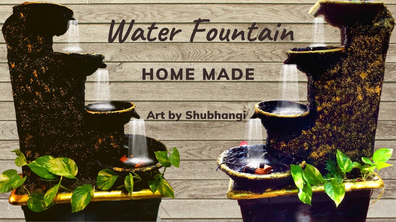 How to make water fountain at home l cement DIY I budget friendly YouTube