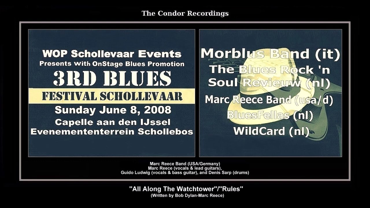 Watch *(2008) Condor ''All Along The Watchtower''/''Rules'' Marc Reece Band on YouTube Watch *(2008) Condor ''All Along The Watchtower''/''Rules'' Marc Reece Band on YouTube