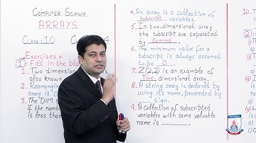 Class 10 - Computer Studies - Chapter 4 - Lecture 5 Exercises: Questions 1 & 2 - Allied Schools