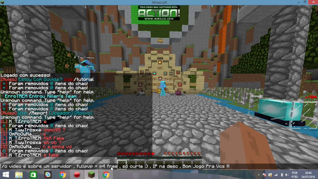 Minecraft 1.5.2 , Servidor FullPvP + P4 Free , Curte Ae !