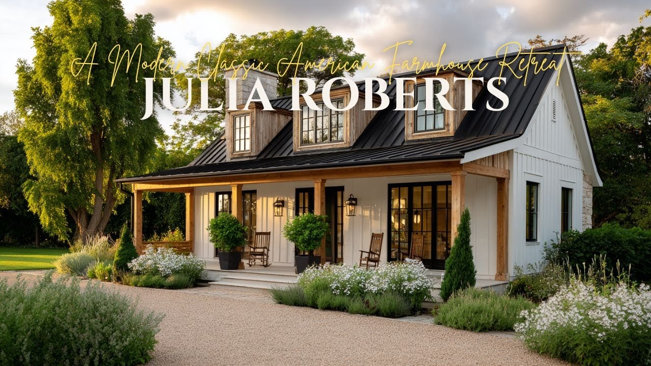 A Modern Classic American Farmhouse Retreat by Julia Roberts
