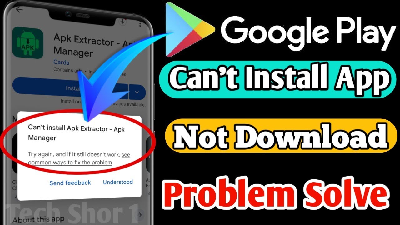 Google Play Can't Install App Problem Solve | App Not Download Problem ...