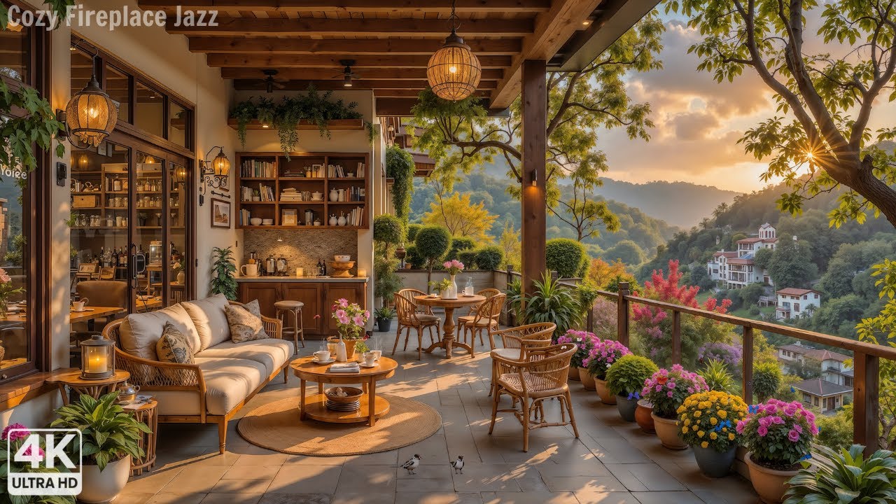 Расслабляющее весеннее джазовое кафе — спокойная фортепианная музыка для успокоения ума.