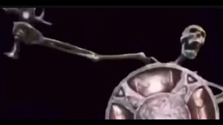 Skeleton Banging Shield Meme - For Meme Edits