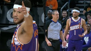 Celebrity Devin Booker gets ejected for pointing at ref on other side of court vs Pistons 🤔 Profile