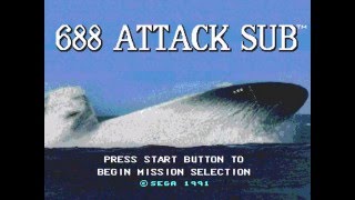 688 Attack Sub - Sega Genesis (Title Screen And Demo)