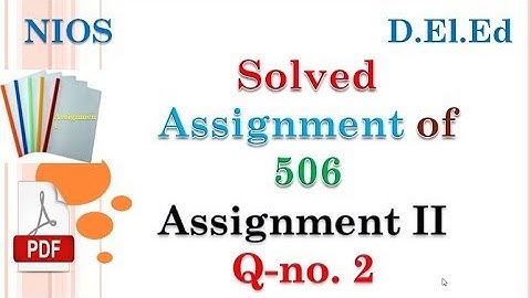SOLVED ASSIGNMENT of course 506 Assignment II Question No.2...