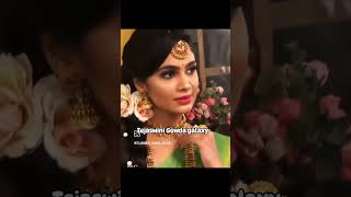 Tejaswini Gowda Beautiful Green Colour Saree