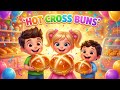 “Hot Cross Buns | Cute 3D Kids Song with Leo, Mia &amp; Baby | Preschool Rhyme |Chuchu Melon #kidssong