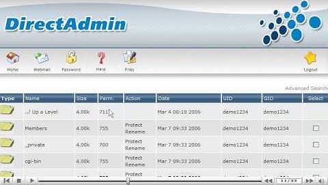 آموزش تصویری کار با کنترل پنل DirectAdmin - مدیریت فایل ها در File Manager در دایرکت ادمین