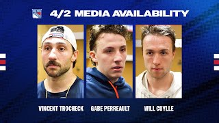 NYR vs MIN: V. Trocheck, G. Perreault & W. Cuylle Postgame Media Availability | Apr. 2, 2025