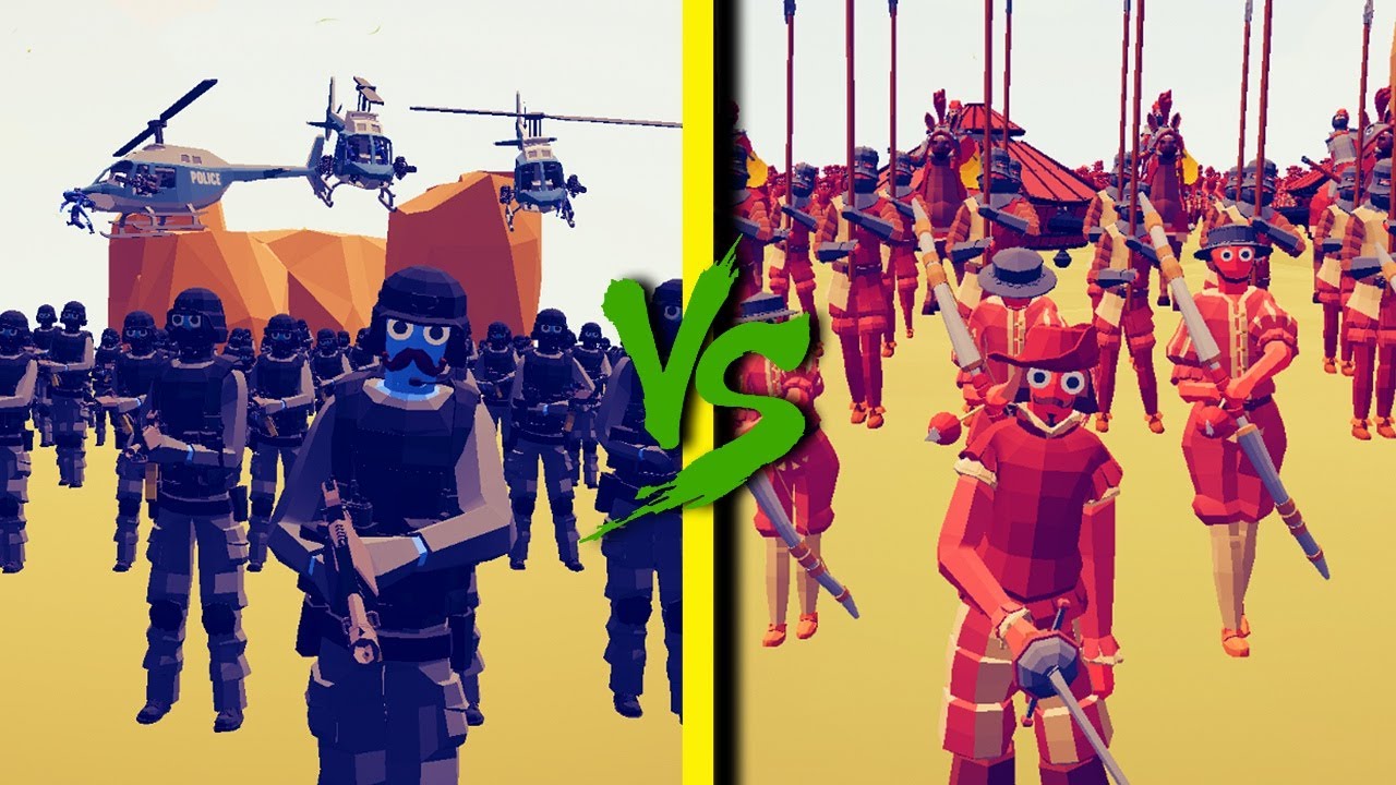 RENAISSANCE FACTION Vs SWAT TEAM Totally Accurate Battle Simulator renaissance-faction-vs-swat-team-totally-accurate-battle-simulator