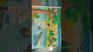 Datos water colour drawing//village fisherman drawing Noticias
